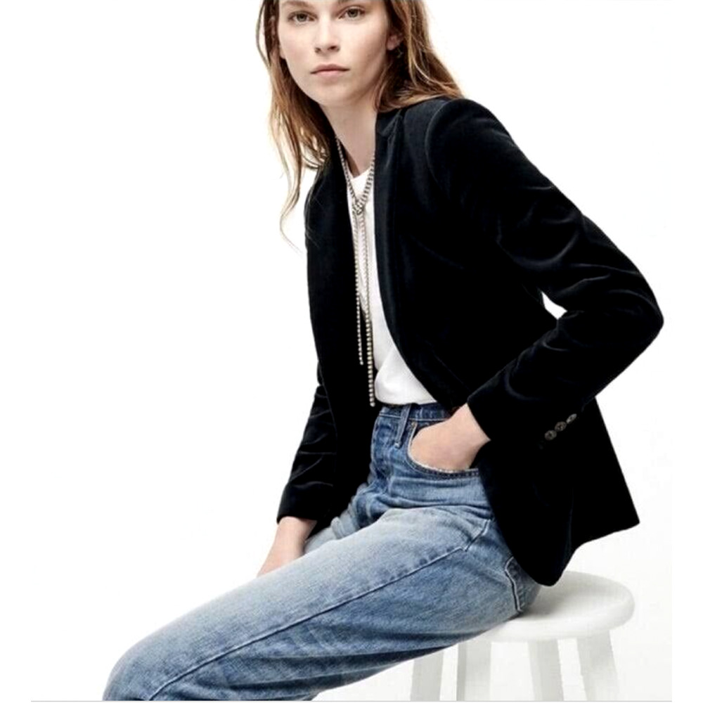 J. Crew Black Velvet Blazer